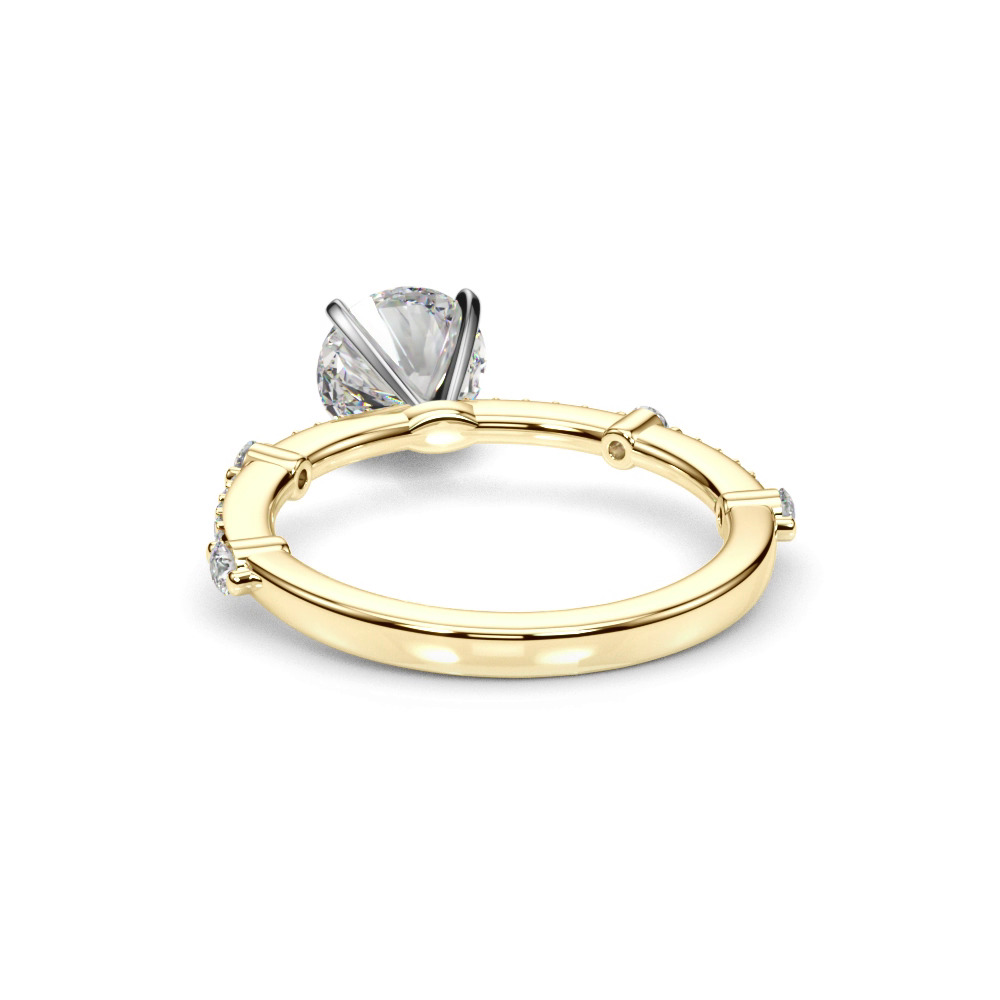 360 degree view of Zephrine Pave Station Engagement Ring