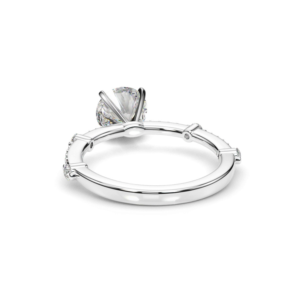360 degree view of Zephrine Pave Station Engagement Ring