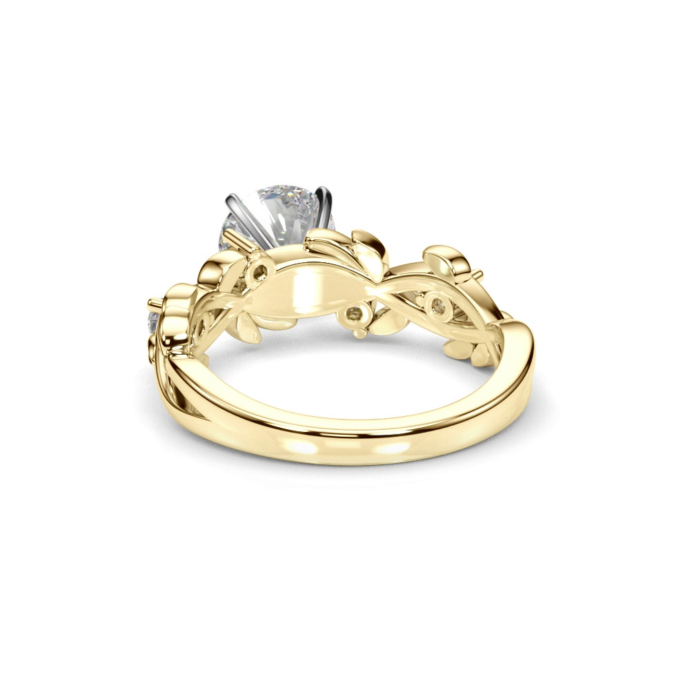 360 degree view of Flamenco Twisted Vine And Leaf Engagement Ring