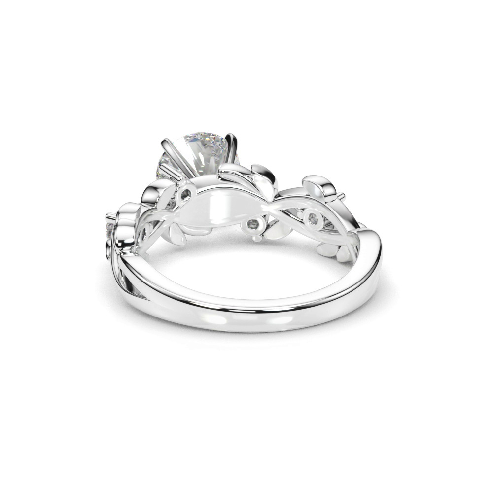 360 degree view of Flamenco Twisted Vine And Leaf Engagement Ring