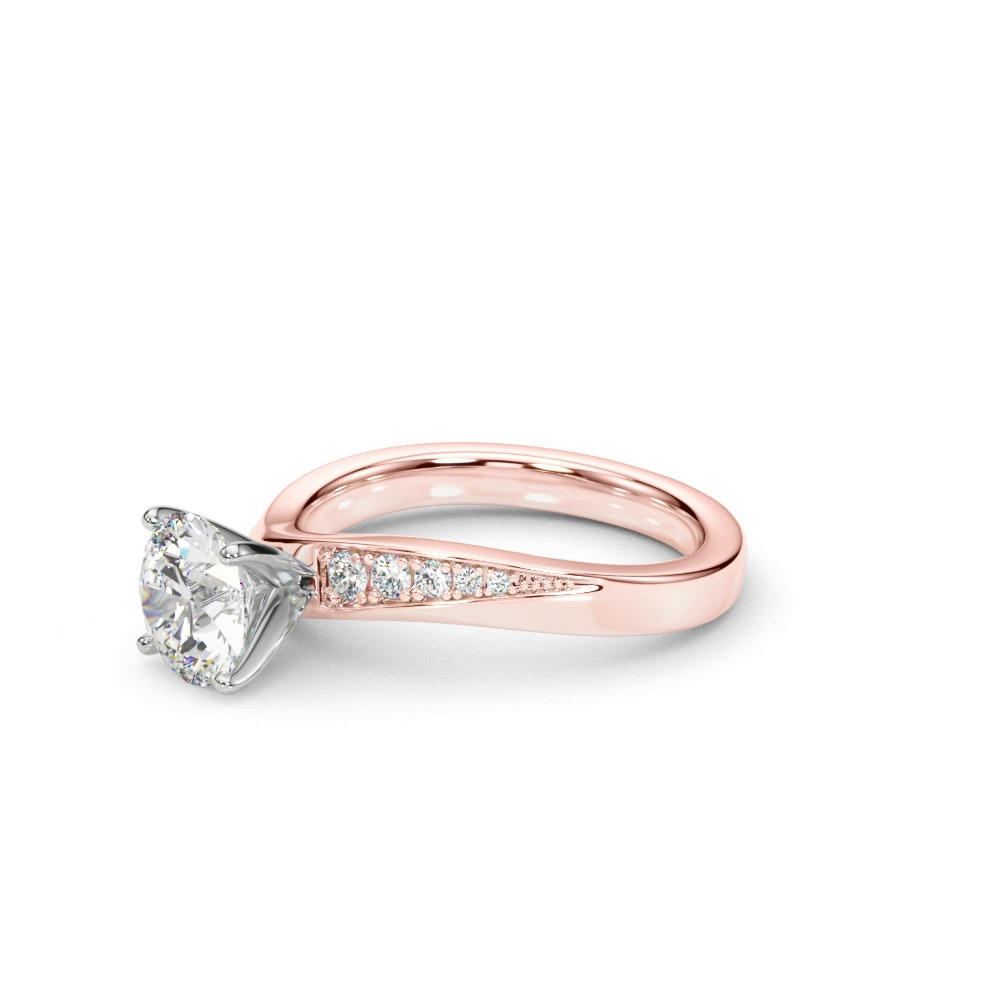 360 degree view of Carmen Modern Curved Engagement Ring