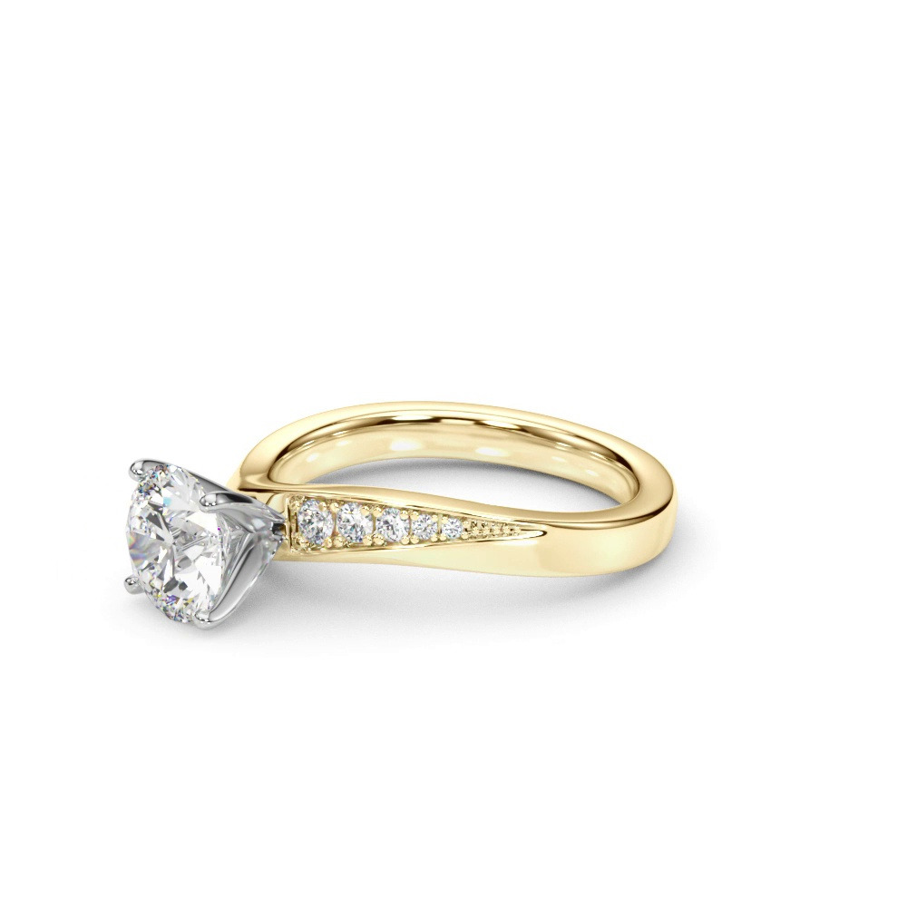 360 degree view of Carmen Modern Curved Engagement Ring