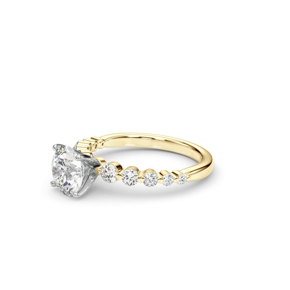 360 degree view of Rhossili Floating Graduated Diamond Engagement Ring