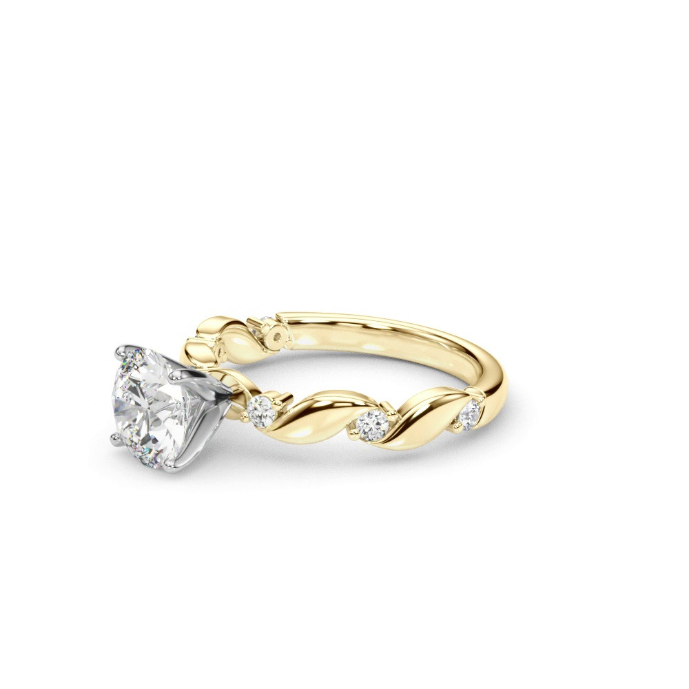 360 degree view of Mykonos Twist Pave Engagement Ring
