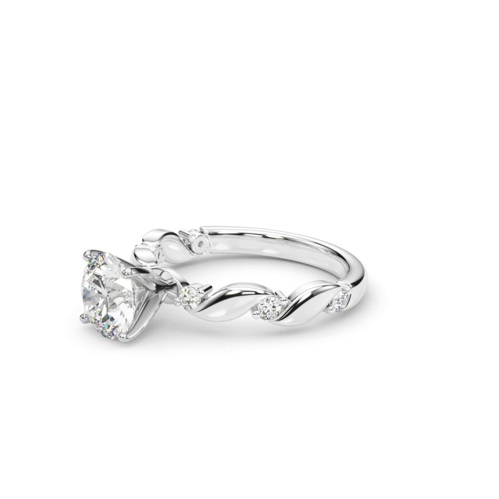 360 degree view of Mykonos Twist Pave Engagement Ring