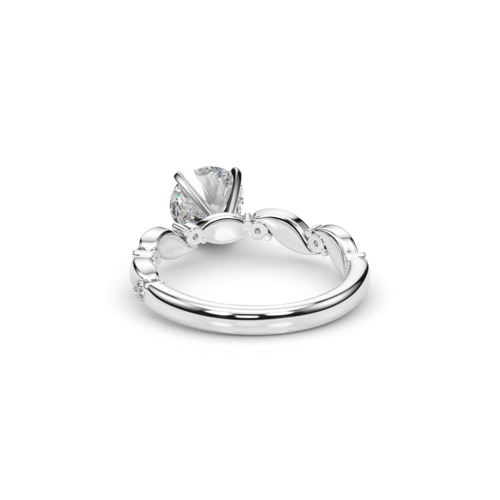 360 degree view of Mykonos Twist Pave Engagement Ring