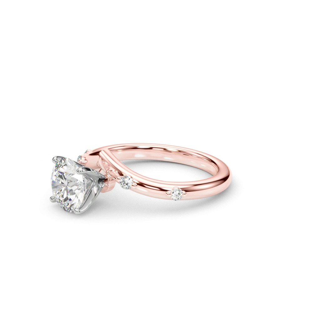 360 degree view of Aspyn Chevron Diamond Engagement Ring