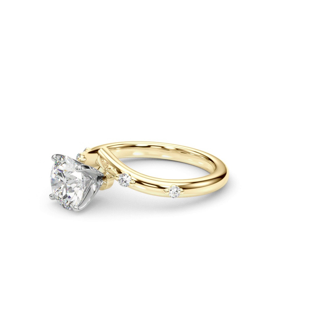 360 degree view of Aspyn Chevron Diamond Engagement Ring