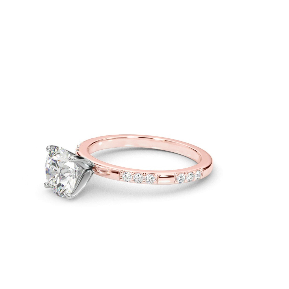 360 degree view of Dove Pave Engagement Ring