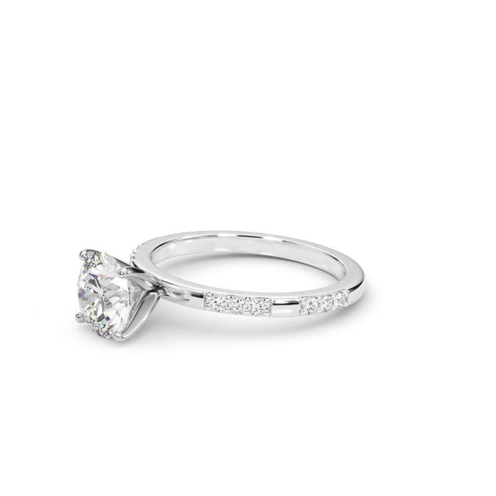 360 degree view of Dove Pave Engagement Ring