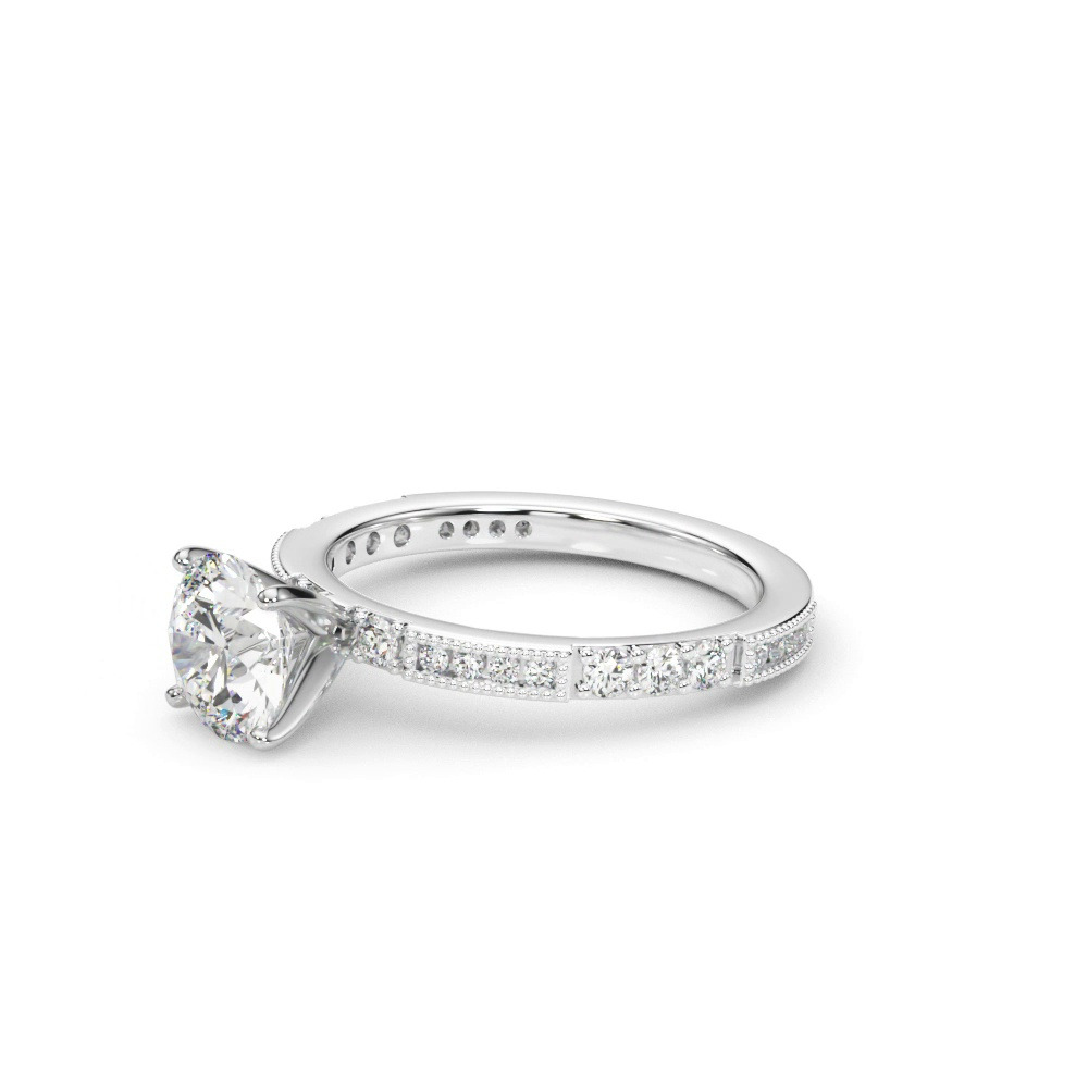 360 degree view of Capucine Milgrain Channel Engagement Ring