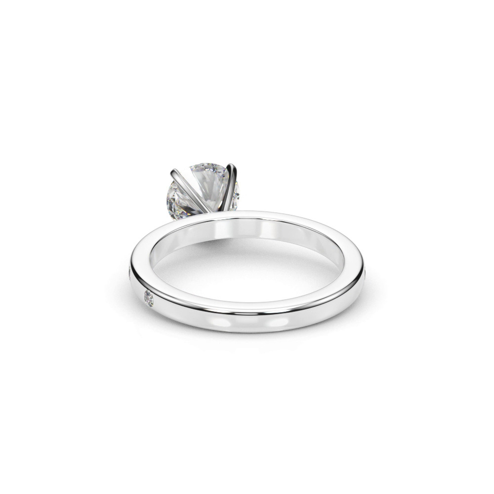 360 degree view of Delphine Flush Diamond Engagement Ring