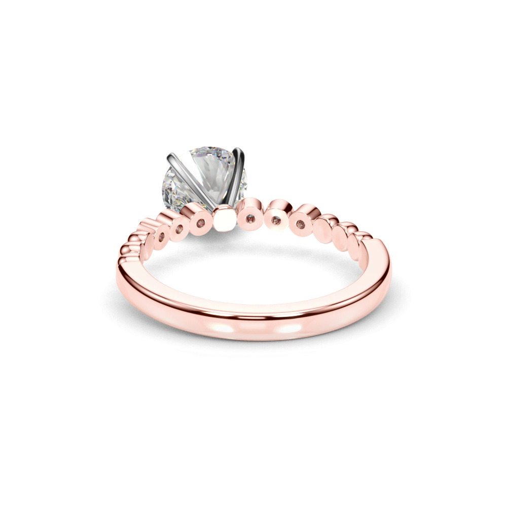 360 degree view of Kateri Beaded Bezel Diamond Engagement Ring