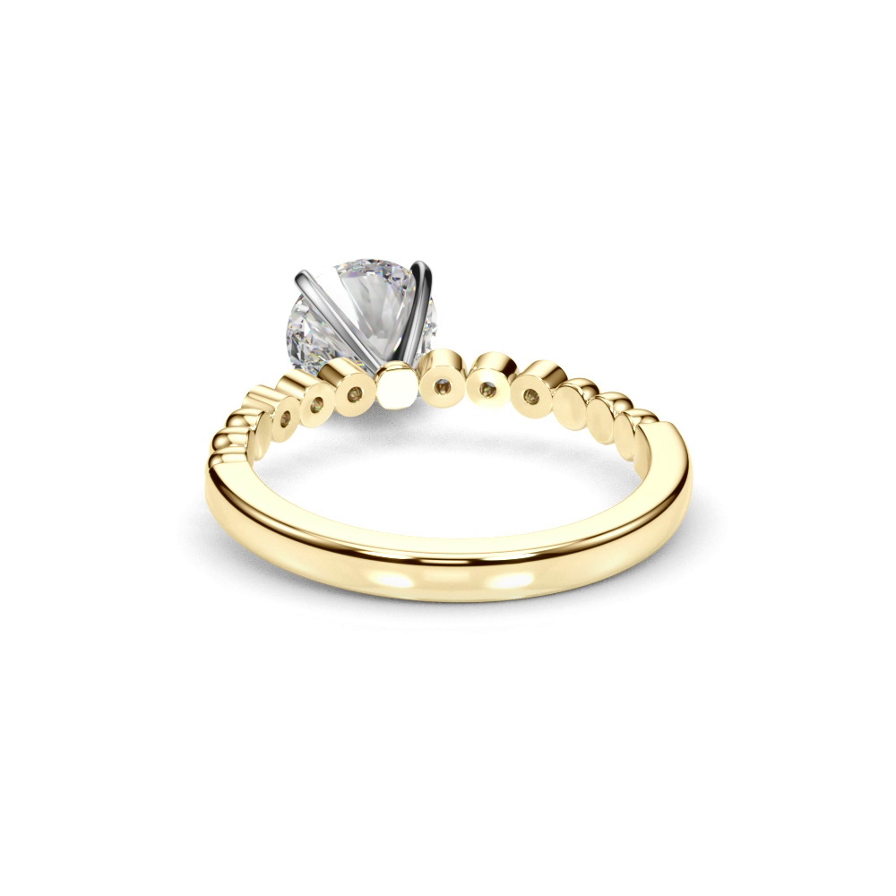 360 degree view of Kateri Beaded Bezel Diamond Engagement Ring