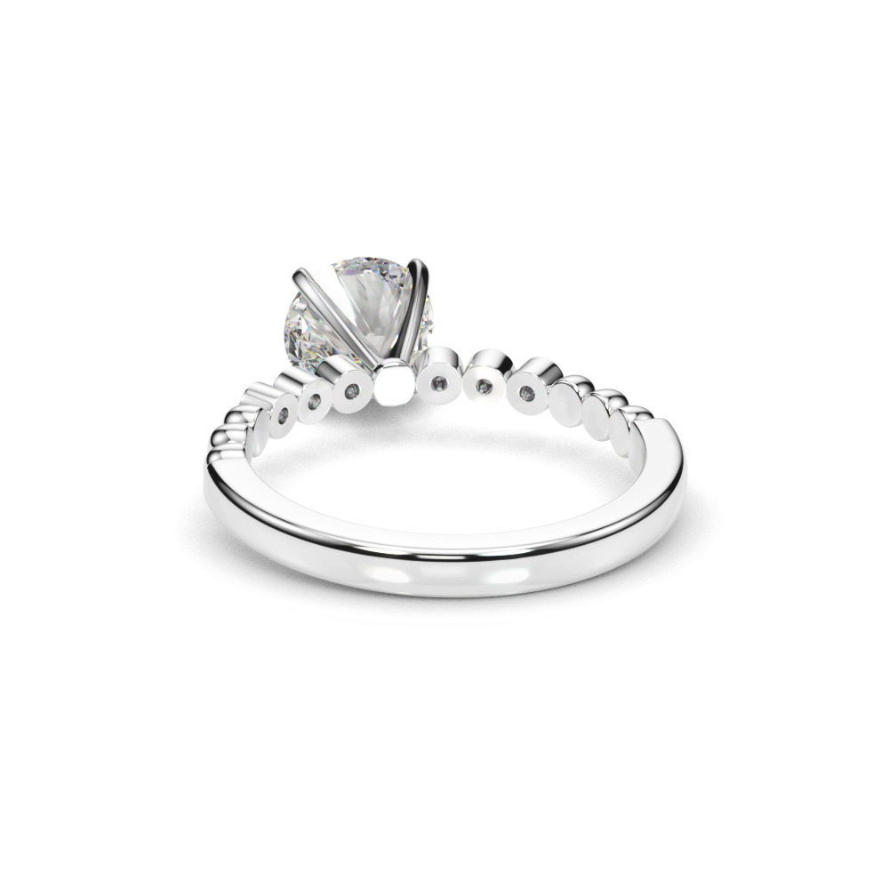 360 degree view of Kateri Beaded Bezel Diamond Engagement Ring