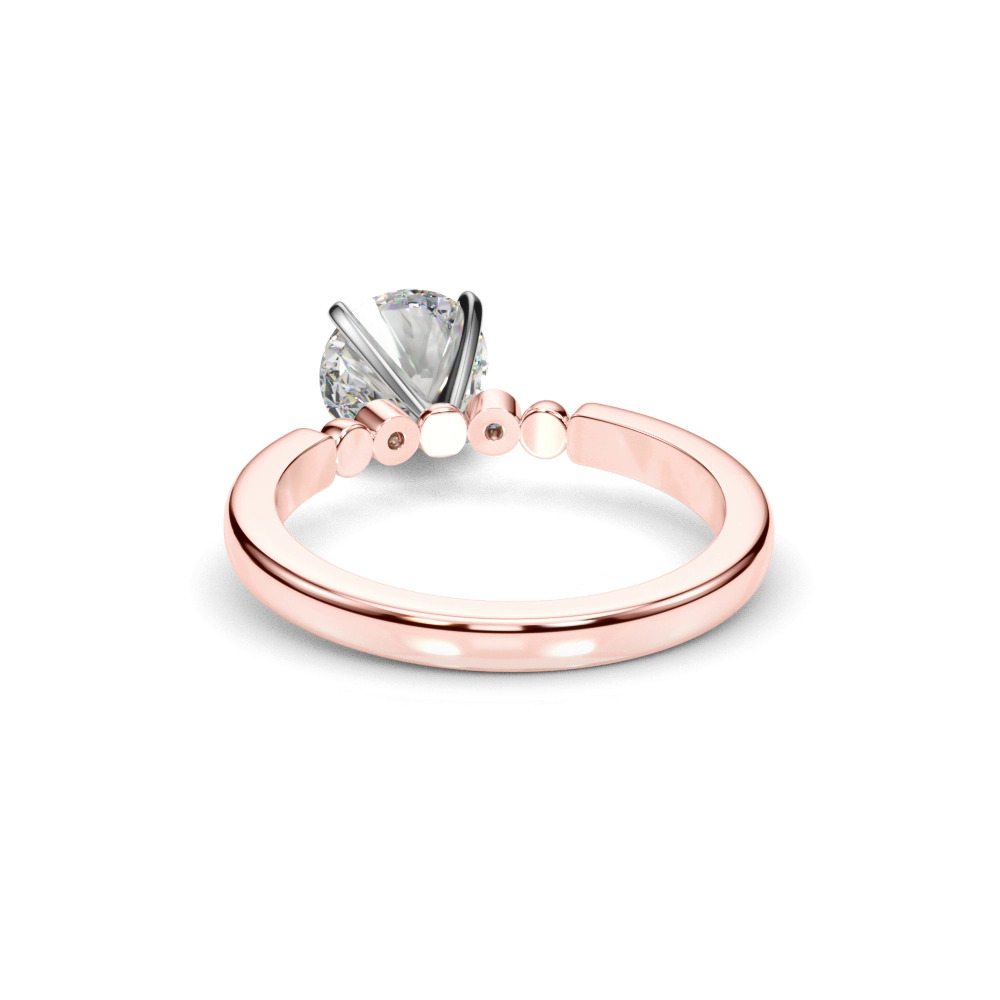 360 degree view of Isaline Bezel Accent Diamond Engagement Ring