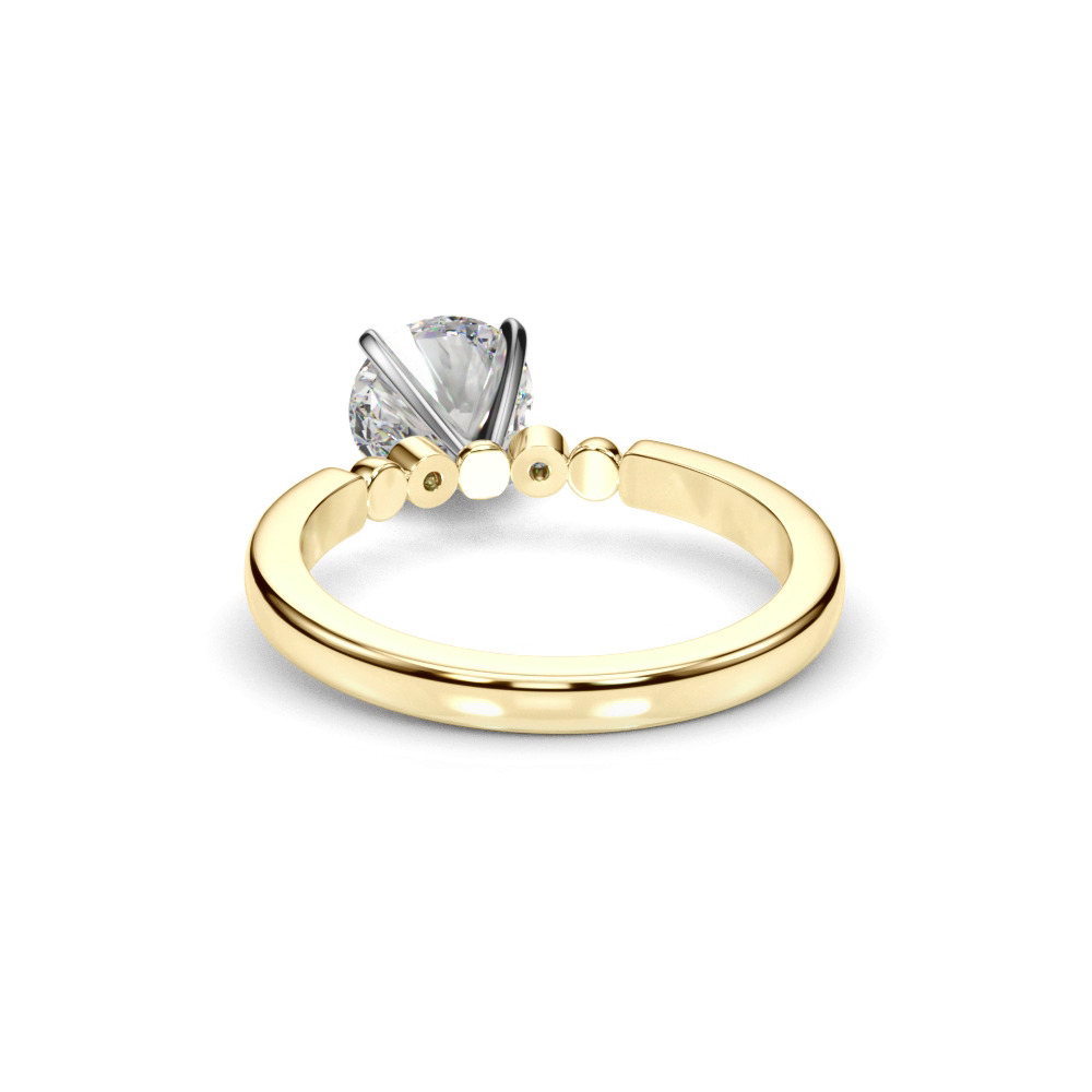 360 degree view of Isaline Bezel Accent Diamond Engagement Ring