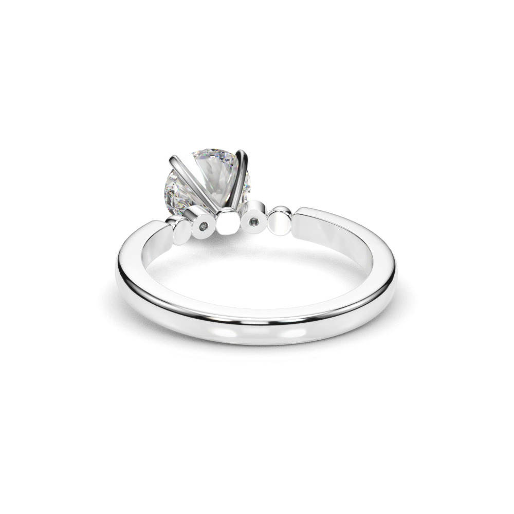 360 degree view of Isaline Bezel Accent Diamond Engagement Ring