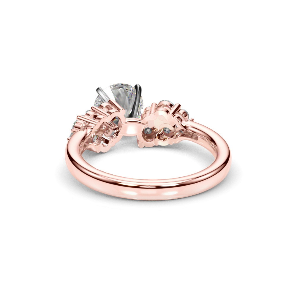 360 degree view of Mireille Diamond Cluster Engagement Ring