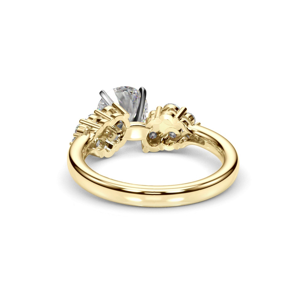 360 degree view of Mireille Diamond Cluster Engagement Ring