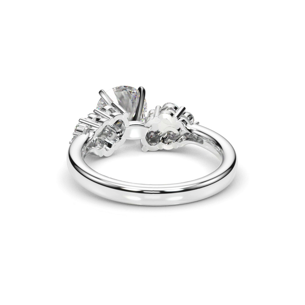 360 degree view of Mireille Diamond Cluster Engagement Ring