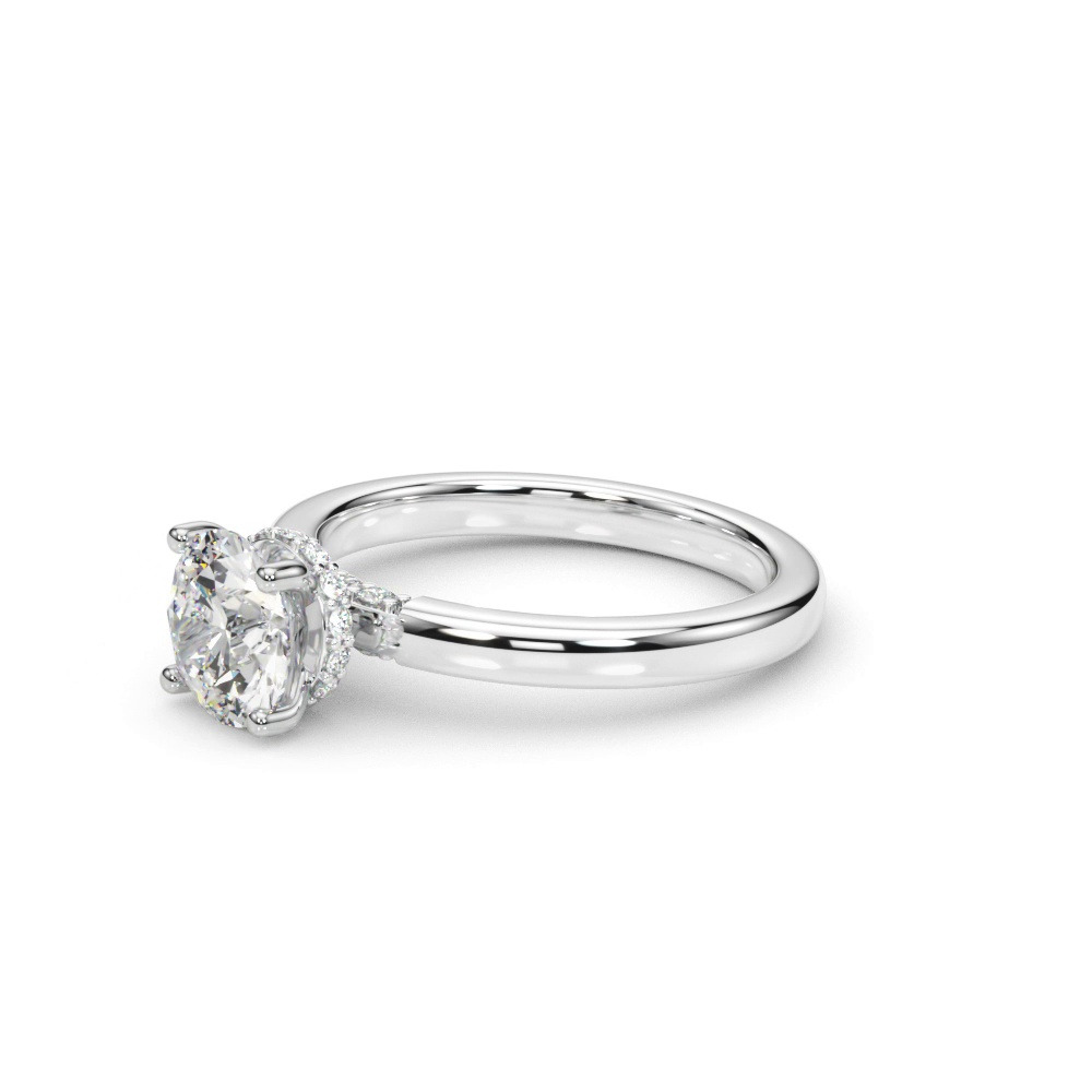 360 degree view of Jolie Hidden Halo Engagement Ring