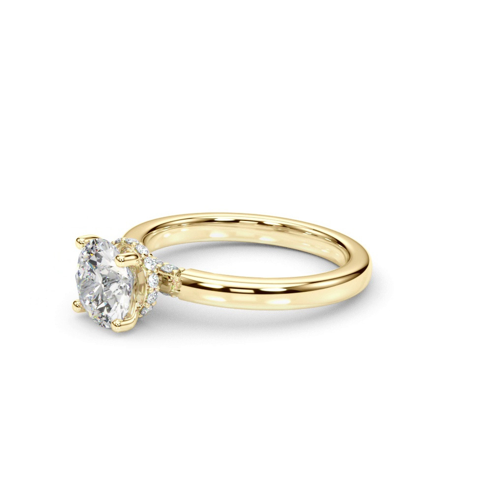 360 degree view of Jolie Hidden Halo Engagement Ring