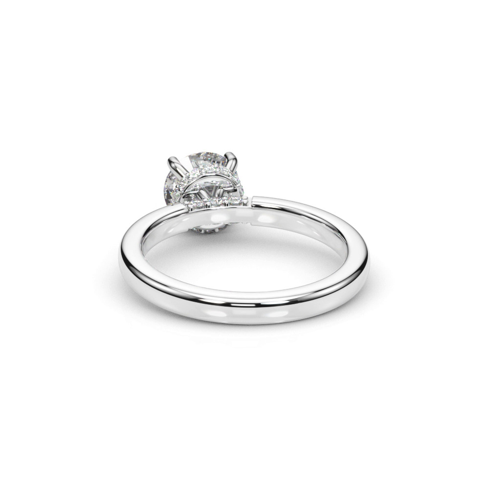 360 degree view of Jolie Hidden Halo Engagement Ring
