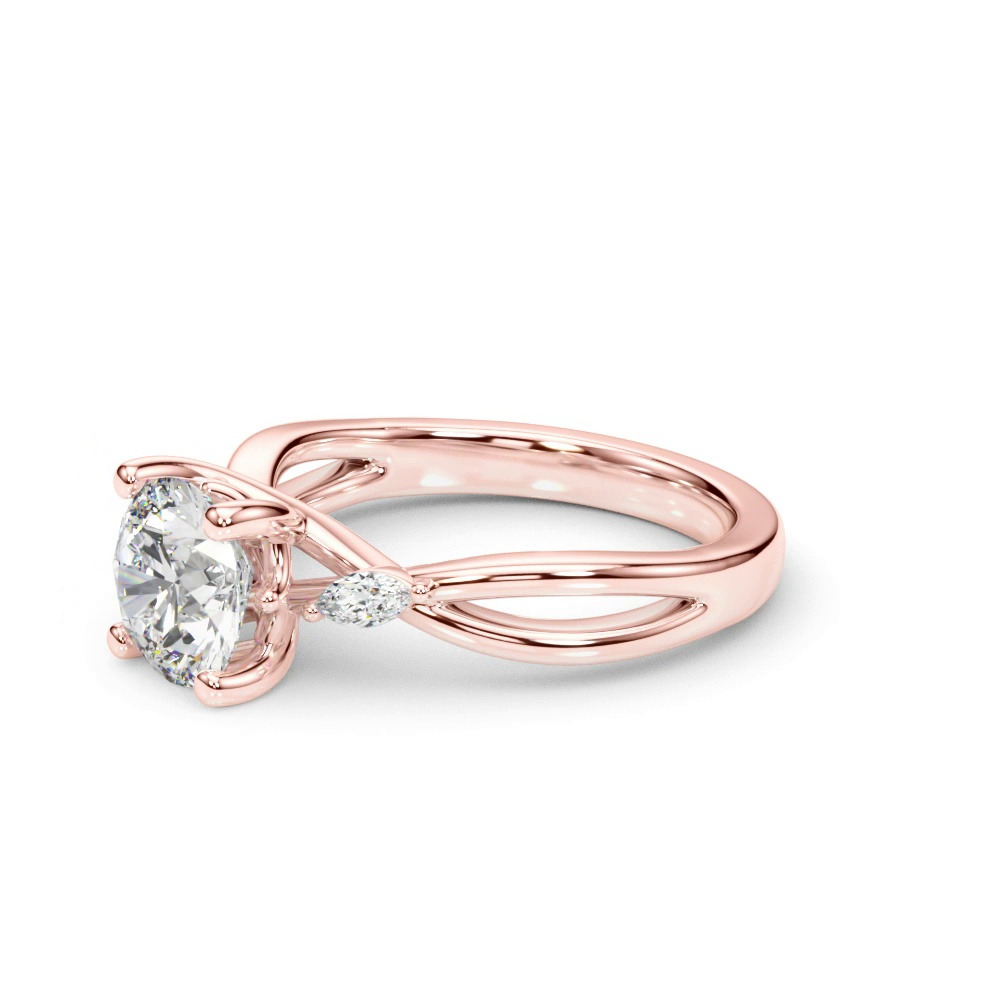 360 degree view of Lissora Twisted Marquise Engagement Ring