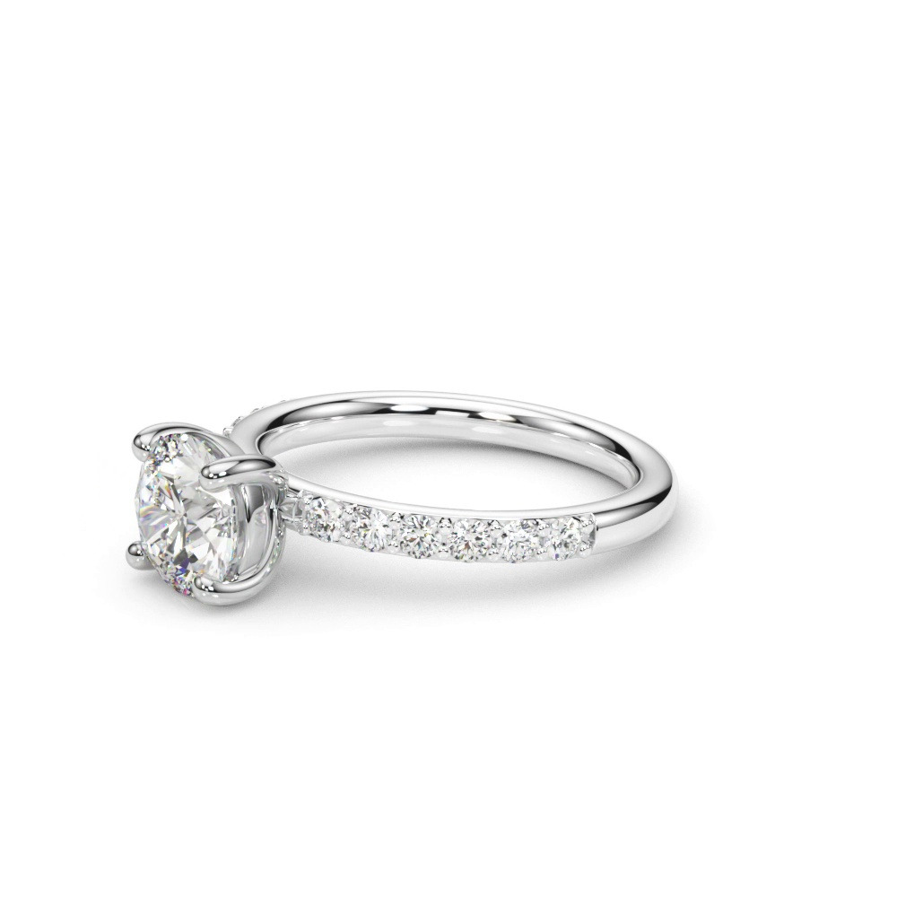 360 degree view of Diora Classic Pave Engagement Ring