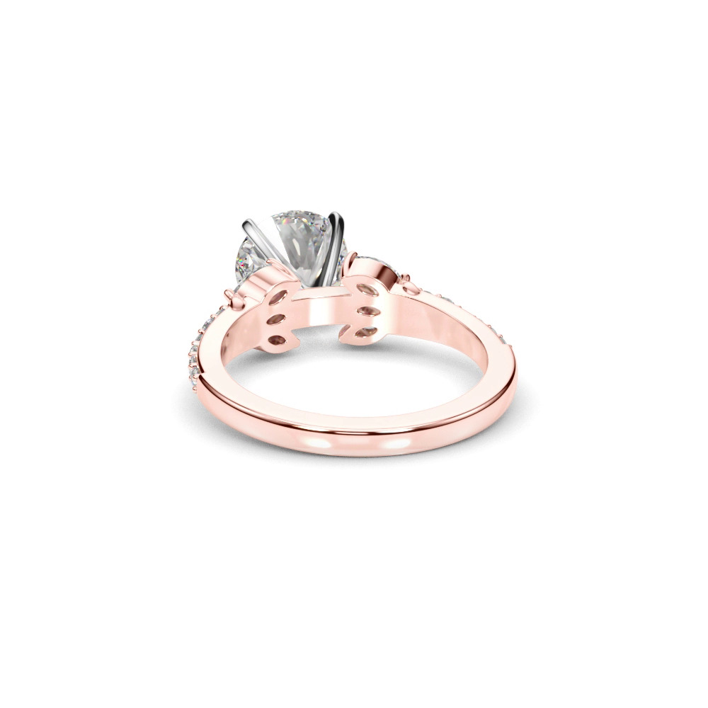 360 degree view of Candelia Floral Cluster Lab Engagement Ring