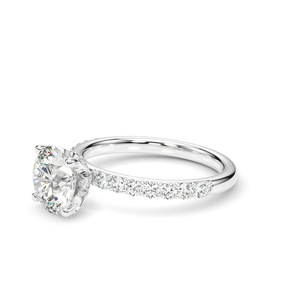 360 degree view of Tenara Pavé Engagement Ring