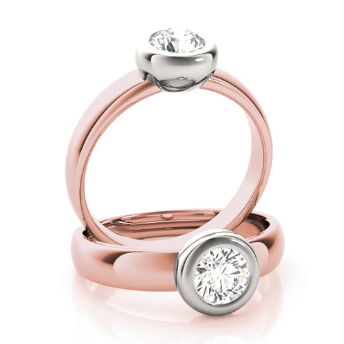 360 degree view of Catalina Bezel Engagement Ring