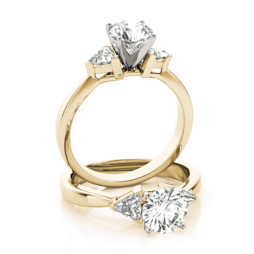 360 degree view of Milana Three Stone Engagement Ring