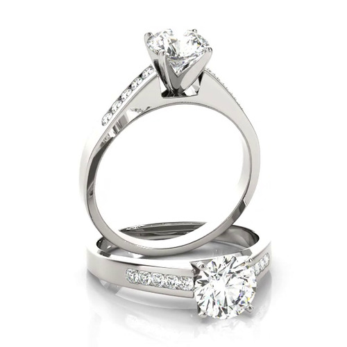 360 degree view of Kaylie Channel Diamond Engagement Ring