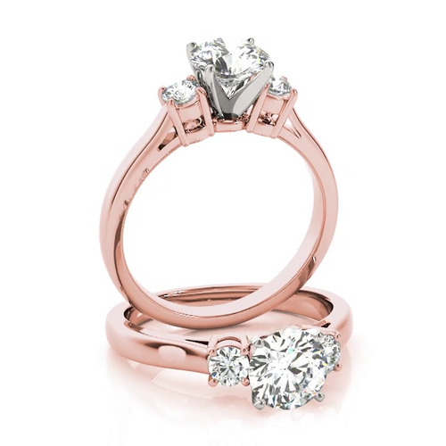 360 degree view of Eden Three Stone Engagement Ring