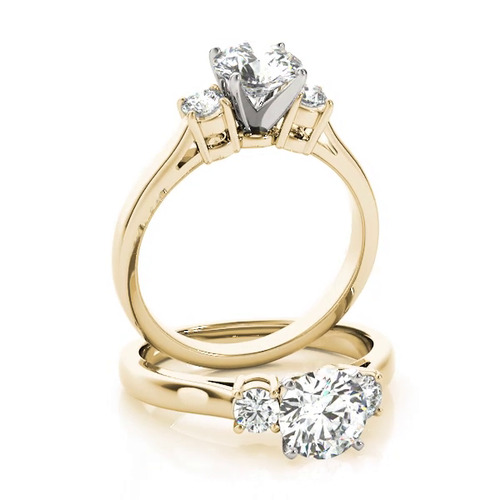 360 degree view of Eden Three Stone Engagement Ring