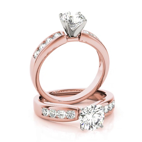 360 degree view of Zaina Channel Diamond Engagement Ring