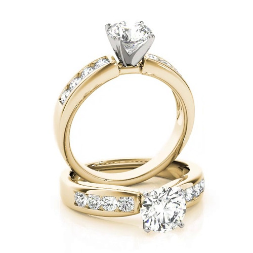 360 degree view of Zaina Channel Diamond Engagement Ring