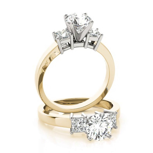 360 degree view of Mimosa Three Stone Engagement Ring
