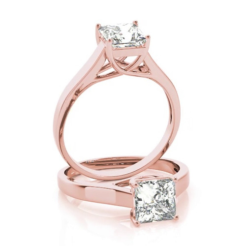 360 degree view of Regina Princess Cut Solitaire Engagement Ring