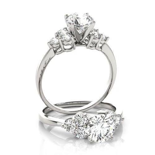 360 degree view of Liesel Diamond Cluster Engagement Ring