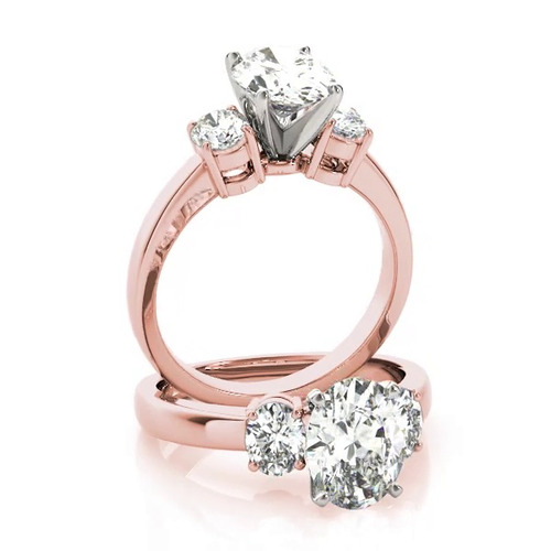 360 degree view of Florentina Three Stone Engagement Ring