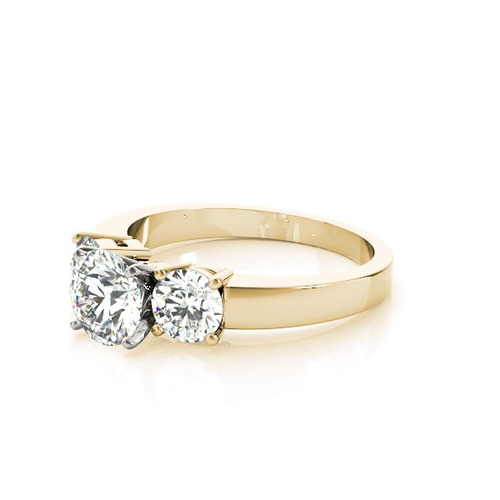 360 degree view of Cleo Three Stone Engagement Ring