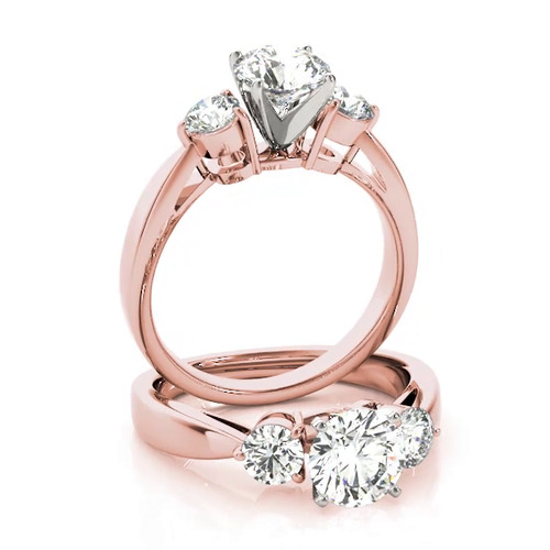 360 degree view of Ansley Three Stone Engagement Ring