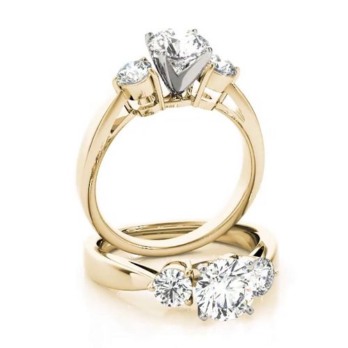 360 degree view of Ansley Three Stone Engagement Ring