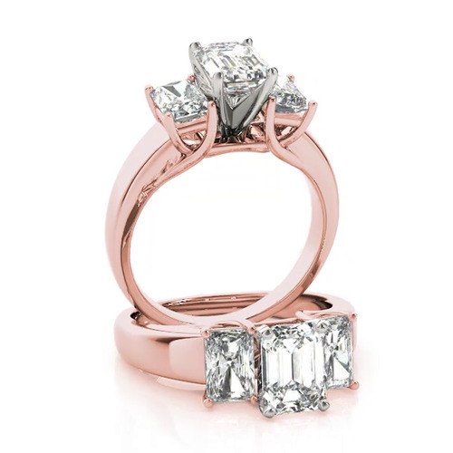 360 degree view of Oceana Three Stone Engagement Ring