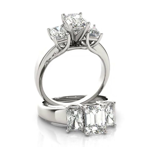 360 degree view of Oceana Three Stone Engagement Ring