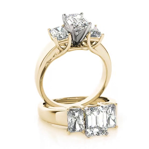 360 degree view of Oceana Three Stone Engagement Ring