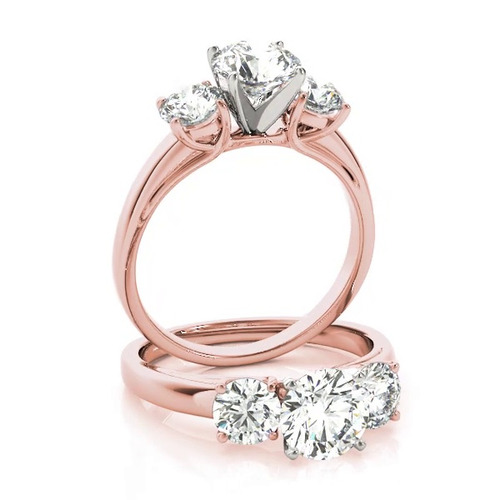 360 degree view of Landry Three Stone Engagement Ring